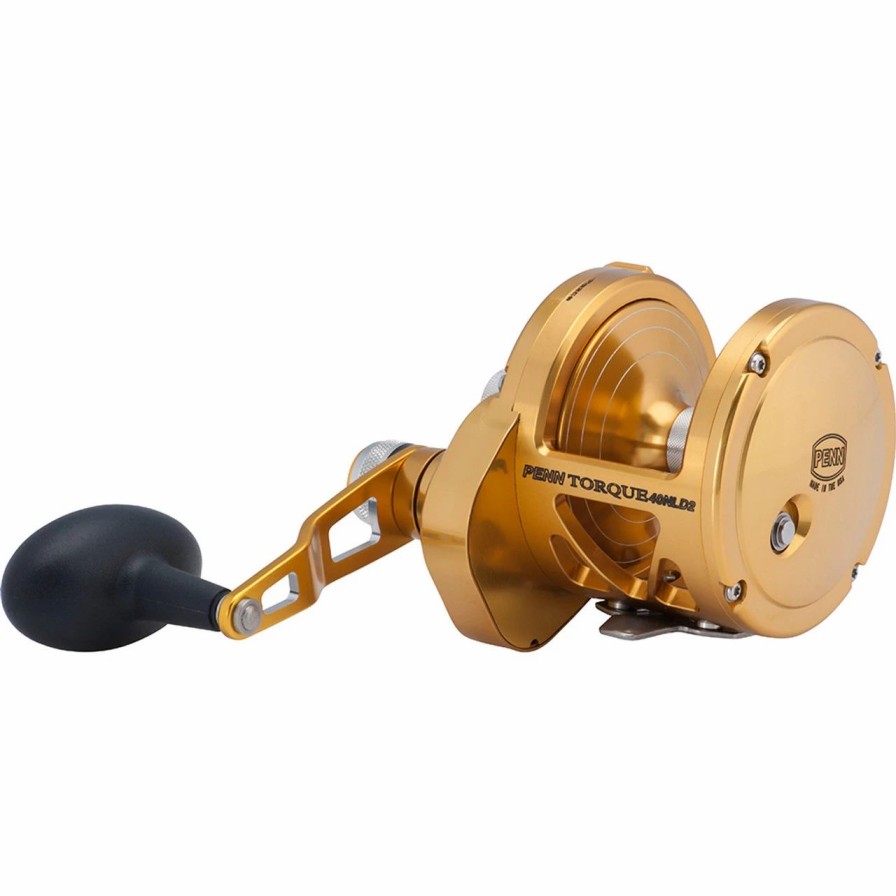 Trolling Reels * | Penn Torque Lever Drag 2 Speed Reel Gold Trq30Ld2