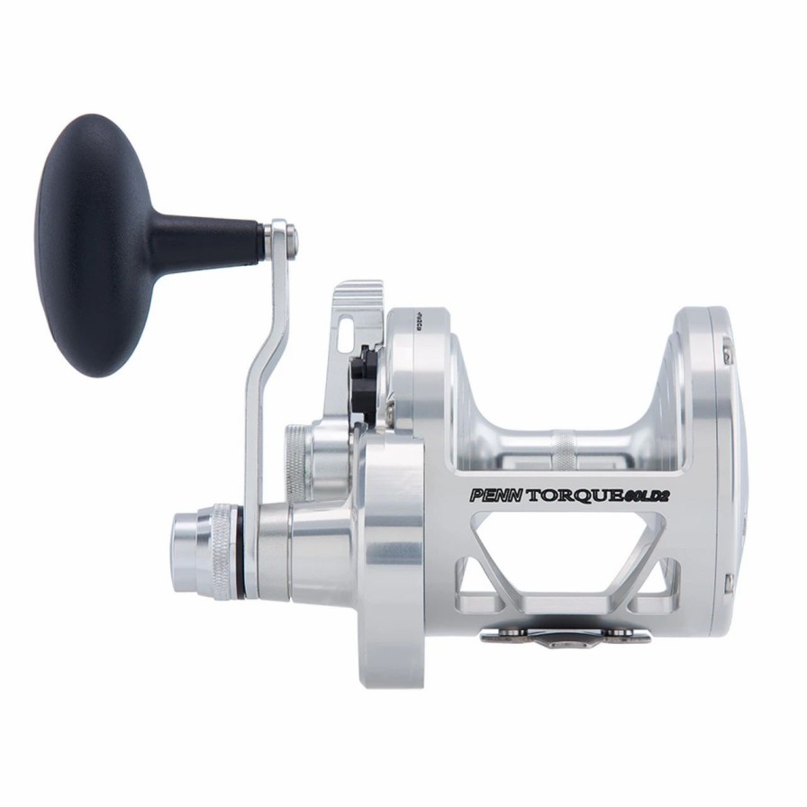 Trolling Reels * | Penn Torque Lever Drag 2 Speed Reel Silver Trq60Ld2S