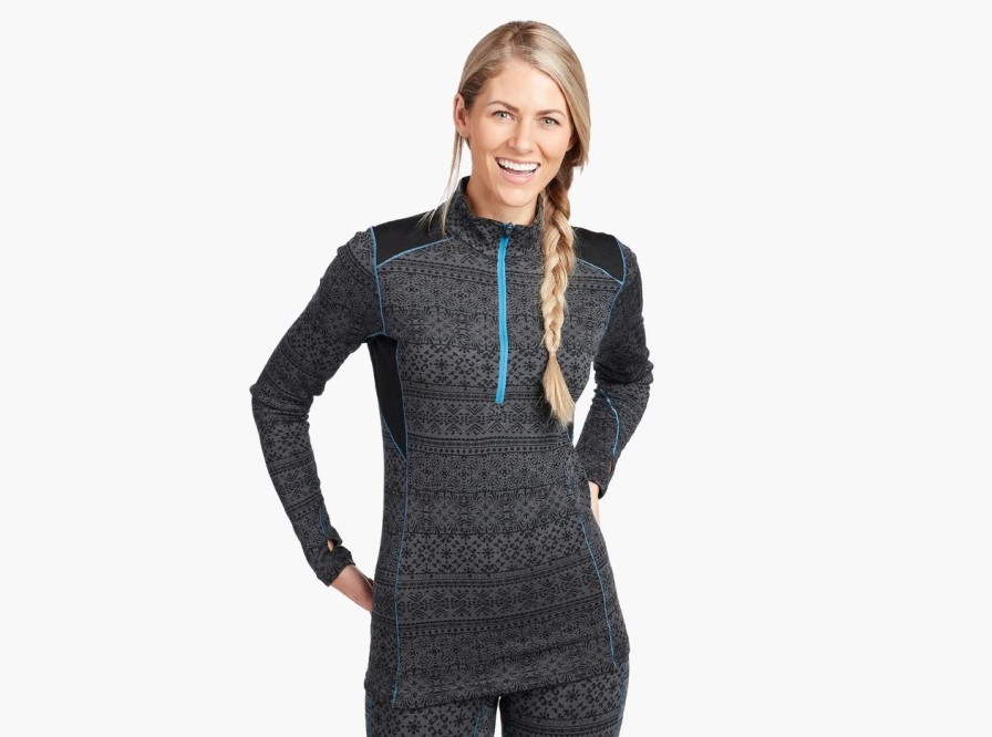 Womens * | Kuhl Kaskade Zip Neck Pavement