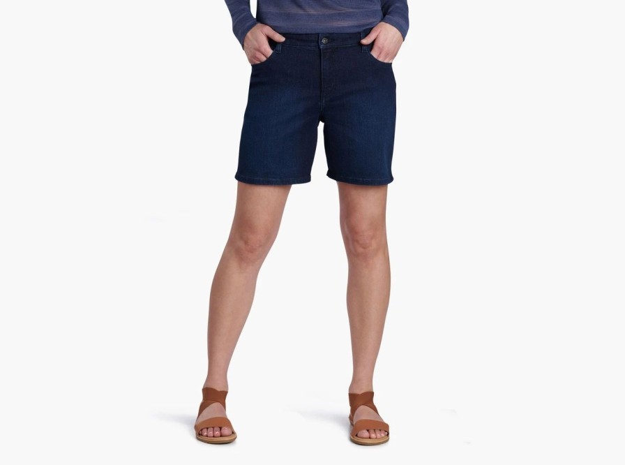 Womens * | Kuhl Kontour Flex Denim Short 6 Midnight