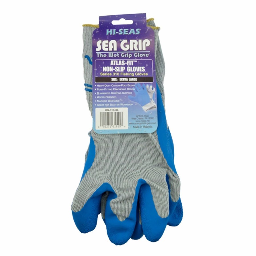 Saltwater Tools * | Hi-Seas Hi Seas Sea Grip Premium Non-Slip Gloves, Light Blue/White, X-Large, 1 Pair