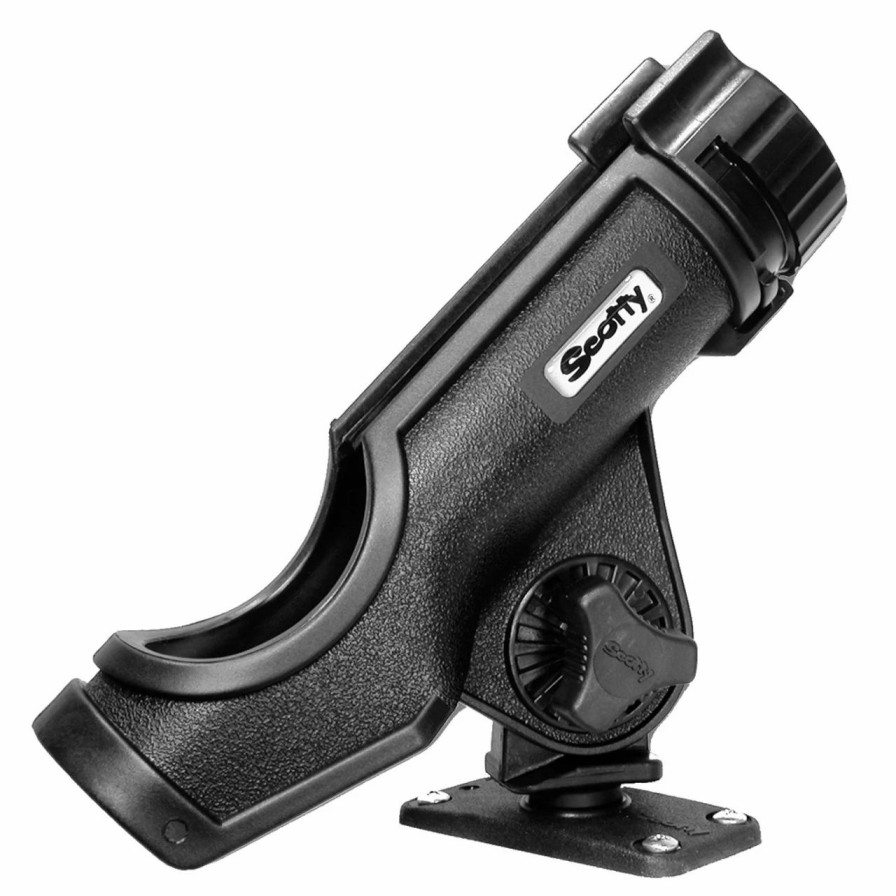 Downrigger Accessories * | Scotty Powerlock Rod Holder Black W/244 Flush Deck Mount